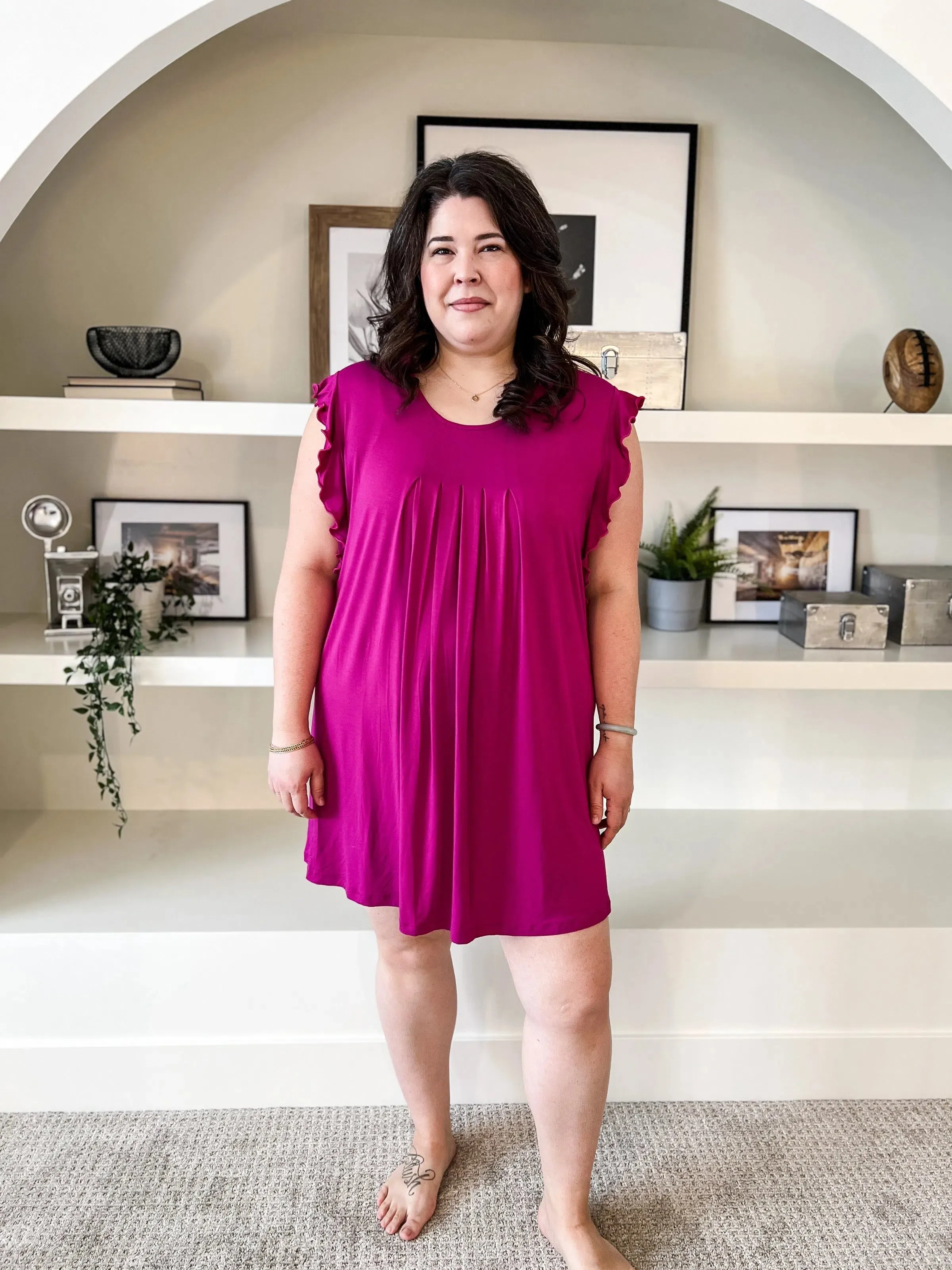 🍓 Dress Flutter Bamboo | Wildberry 🍓
