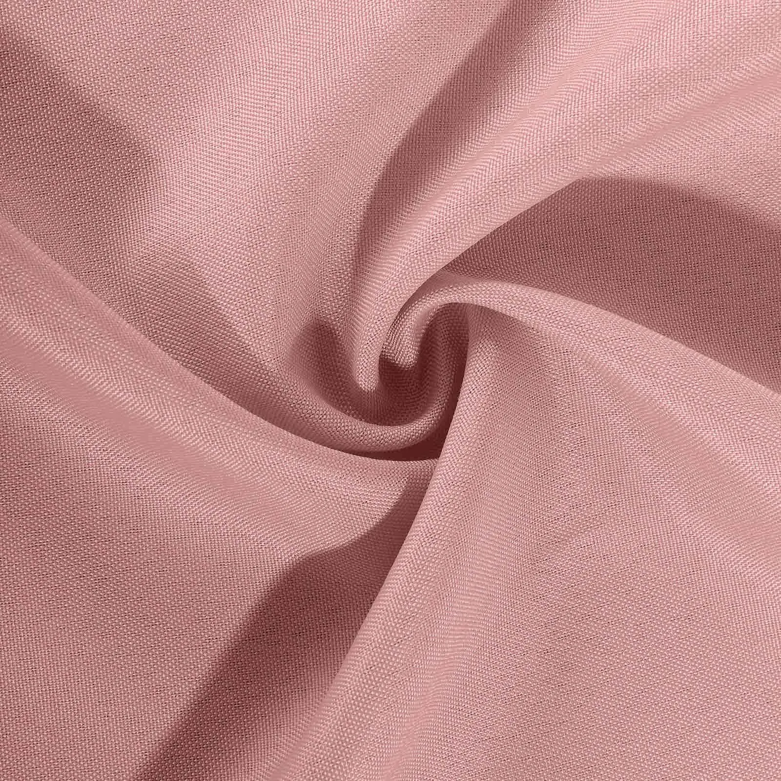 10 Pack Dusty Rose Polyester Folding Chair Covers, Reusable Stain Resistant Slip On Chair Covers
