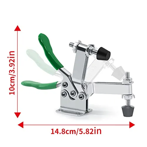 10 pack Hold Down Toggle Clamps Latch Antislip Red 201B Hand Tool 200Lbs Holding Capacity Antislip Horizontal Quick Release Heavy Duty Toggle Clamp