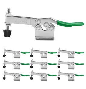 10 pack Hold Down Toggle Clamps Latch Antislip Red 201B Hand Tool 200Lbs Holding Capacity Antislip Horizontal Quick Release Heavy Duty Toggle Clamp