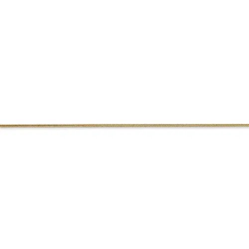 14K Solid Yellow Gold 0.80mm Classic Round Snake Bracelet Anklet Choker Necklace Pendant Chain