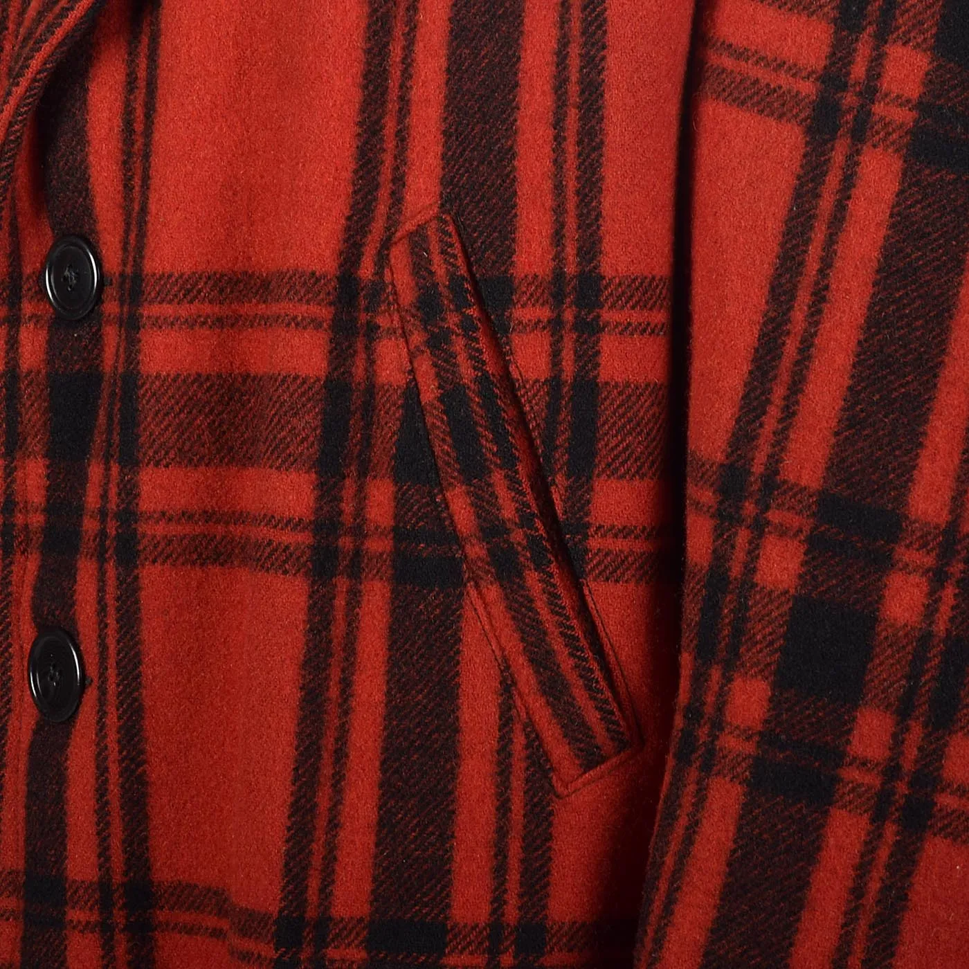 1940s Men's Red Plaid Hunting Coat by Merrill Woolen Mills