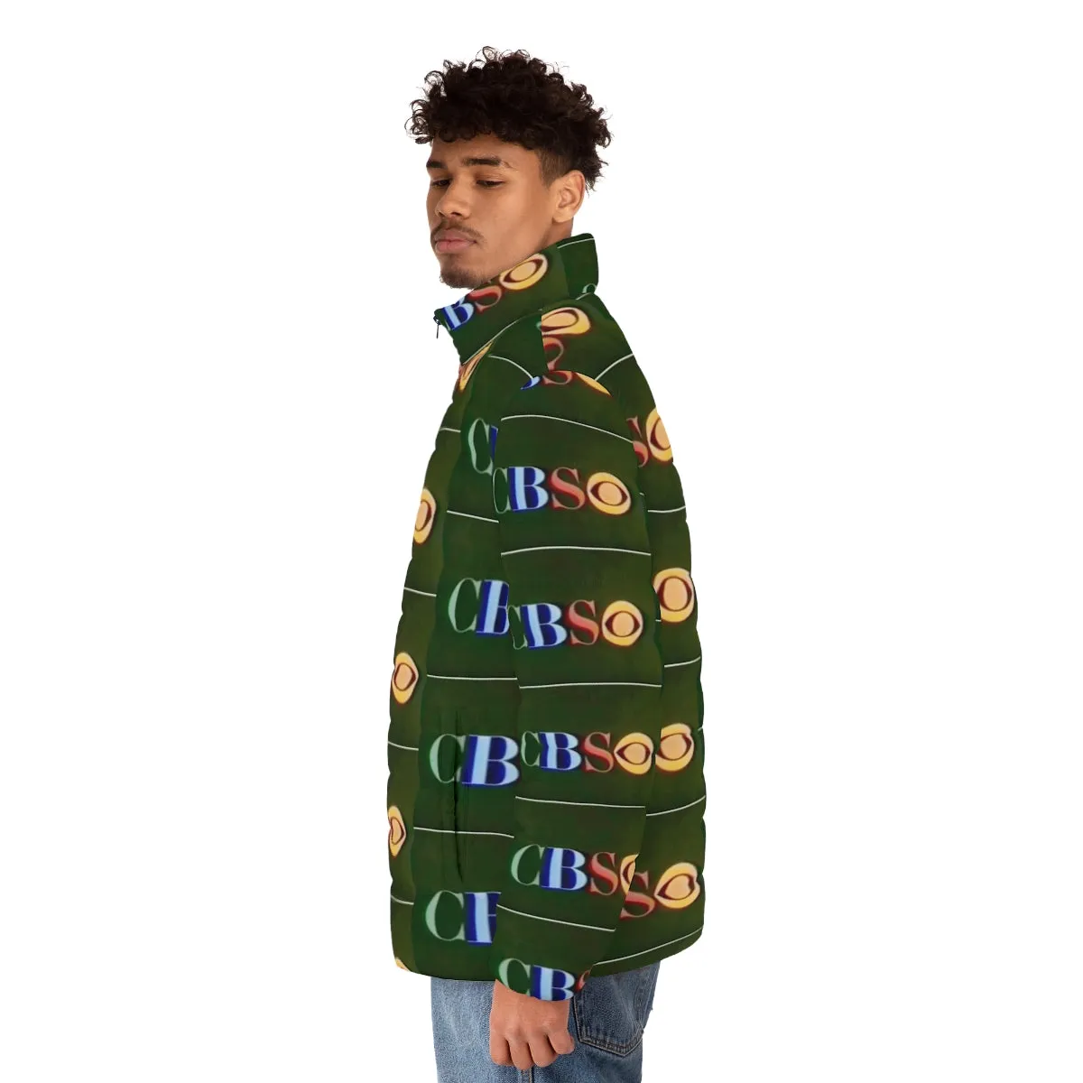 1960s CBS Logo Puffer Jacket | Retro Vintage TV Inspired Outerwear
