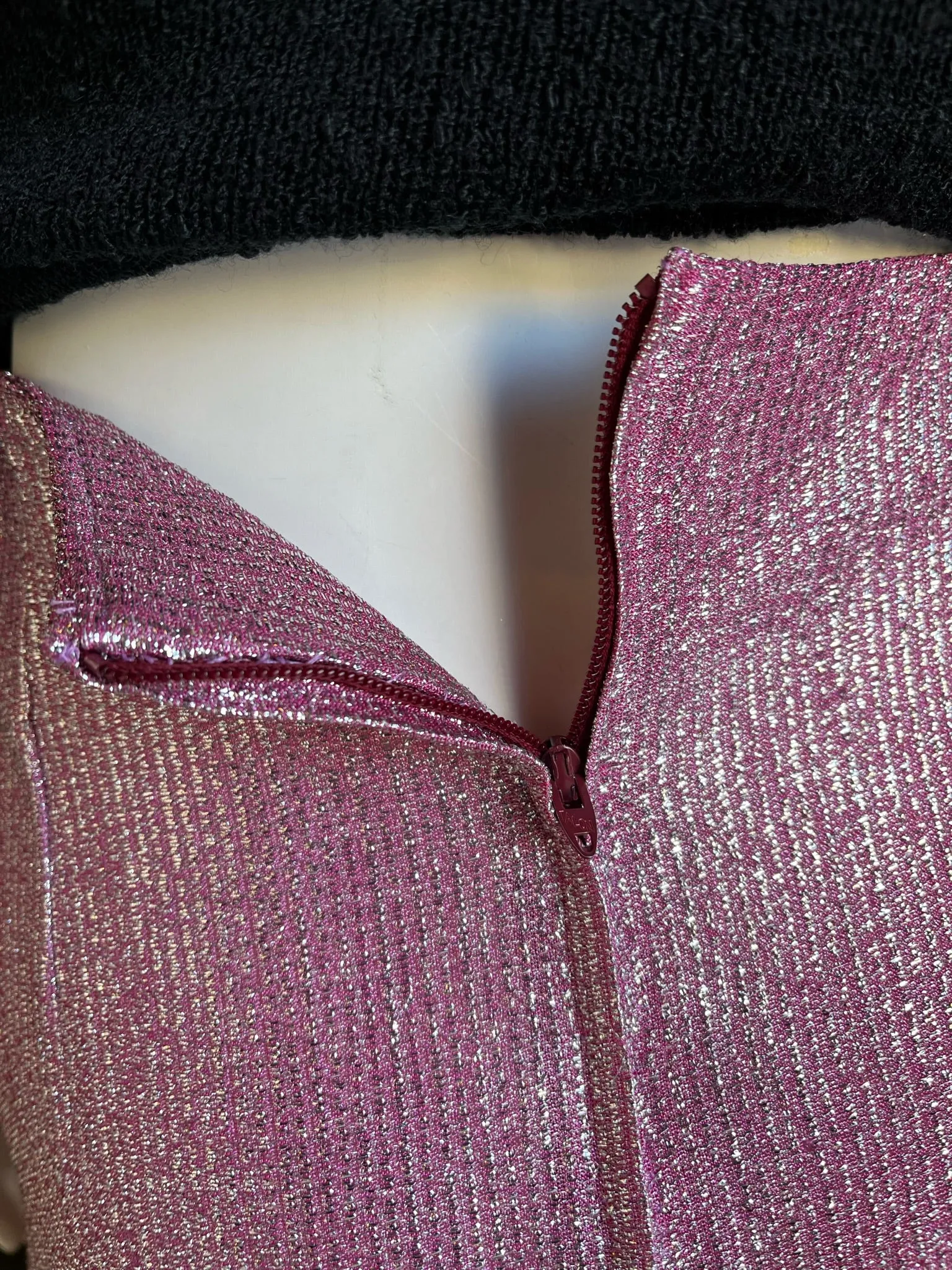 1960s Lilac Lurex Maxi Skirt
