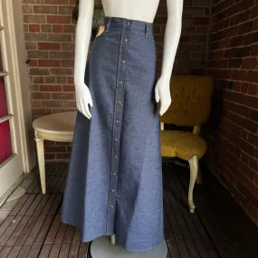 1970s Levi's Maxi Skirt Selvedge