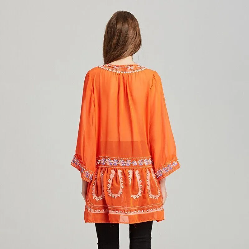 2018 New embroidery Bohemia Mini Dress