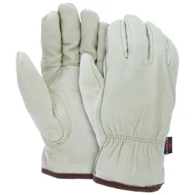 3450L MCR Safety Fleece Lined, Pigskin Drivers Gloves, Large, Leather, Beige