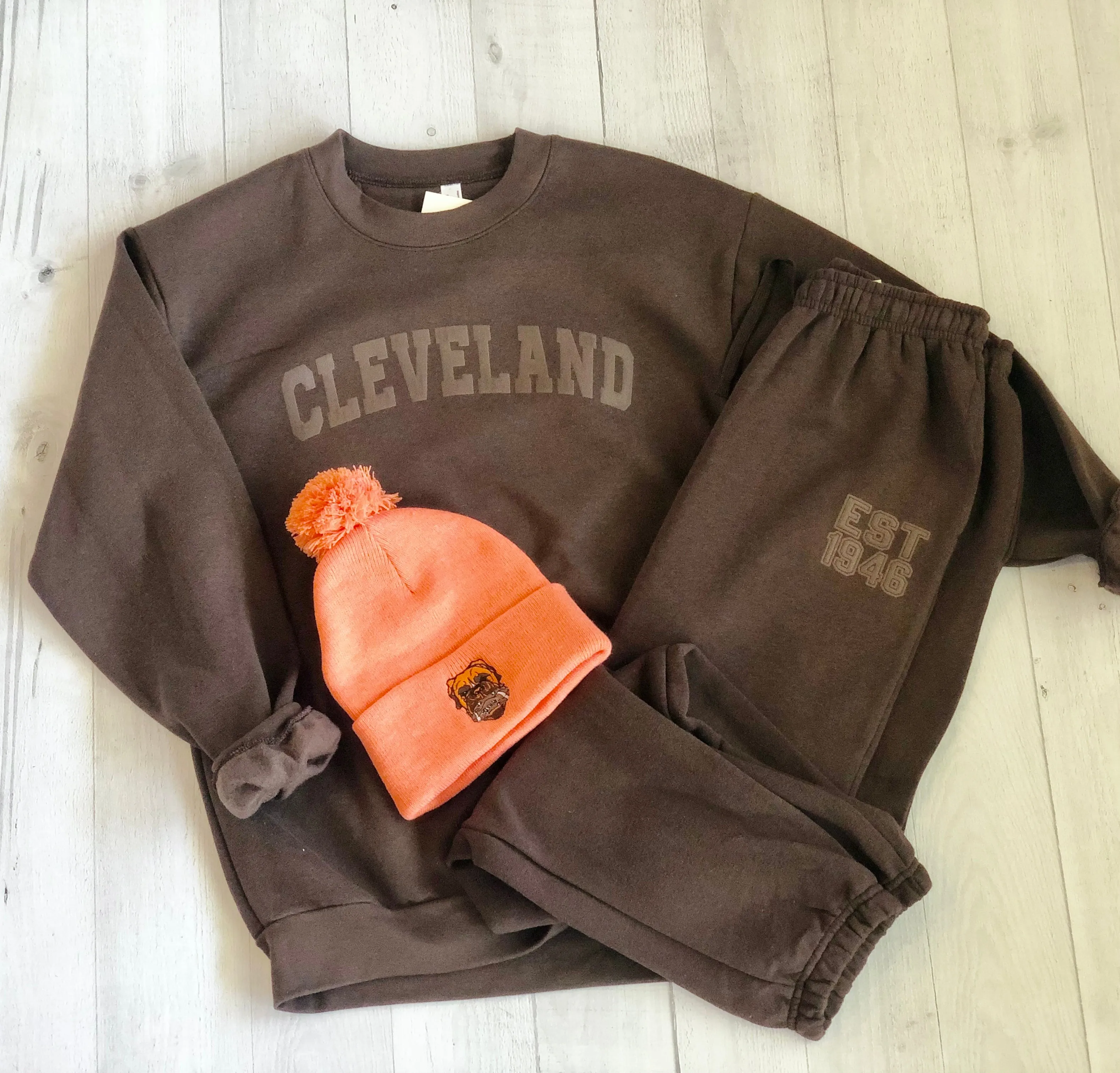 3D Puff EST Brown Unisex Joggers - ALL SALES FINAL