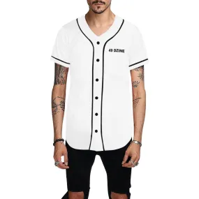 49 Dzine Logo Print Baseball Jersey for Men