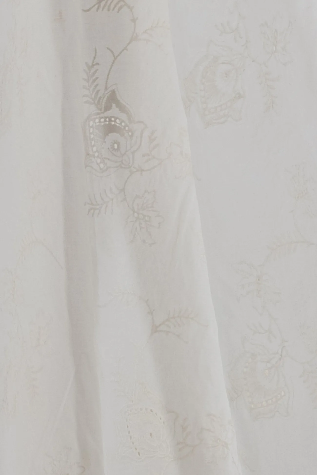 Alabaster Embroidered Cotton Woven
