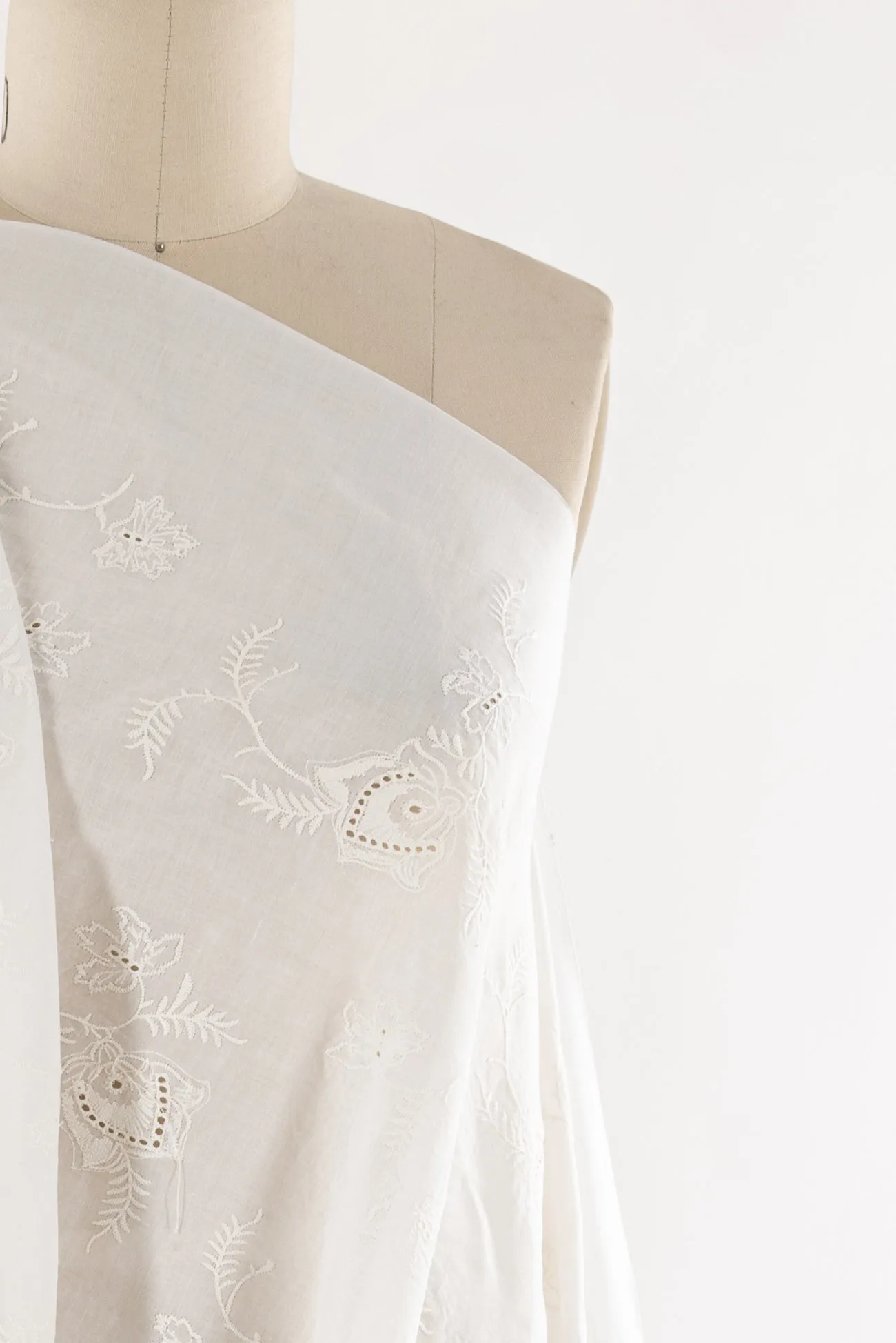 Alabaster Embroidered Cotton Woven