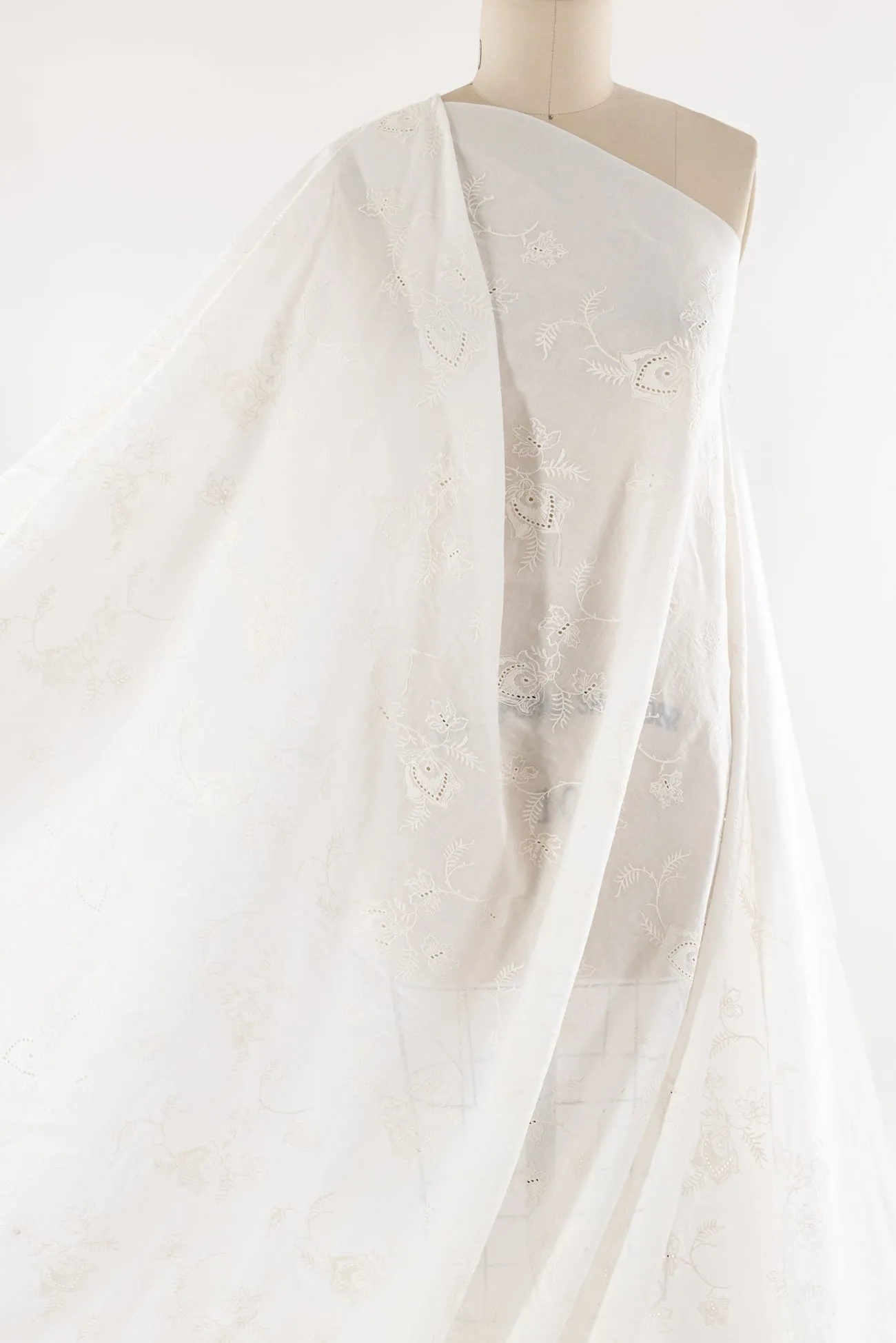 Alabaster Embroidered Cotton Woven