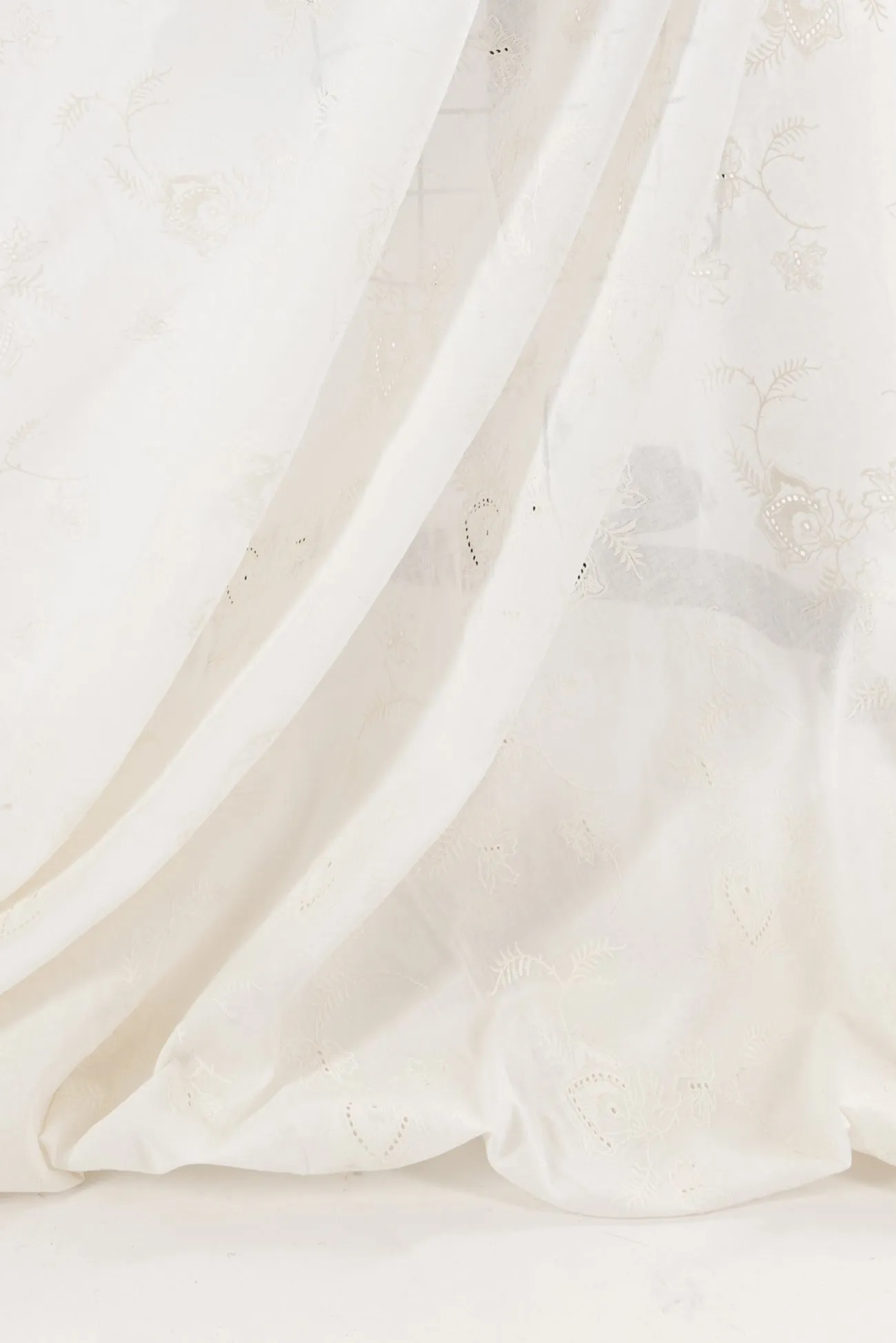 Alabaster Embroidered Cotton Woven