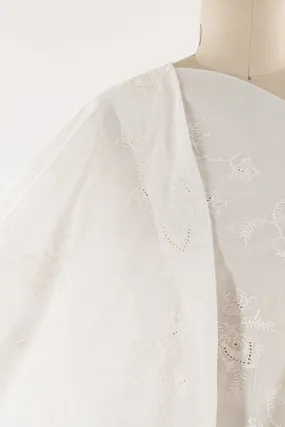 Alabaster Embroidered Cotton Woven