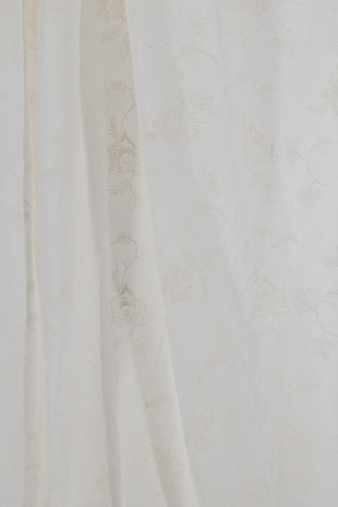 Alabaster Embroidered Cotton Woven