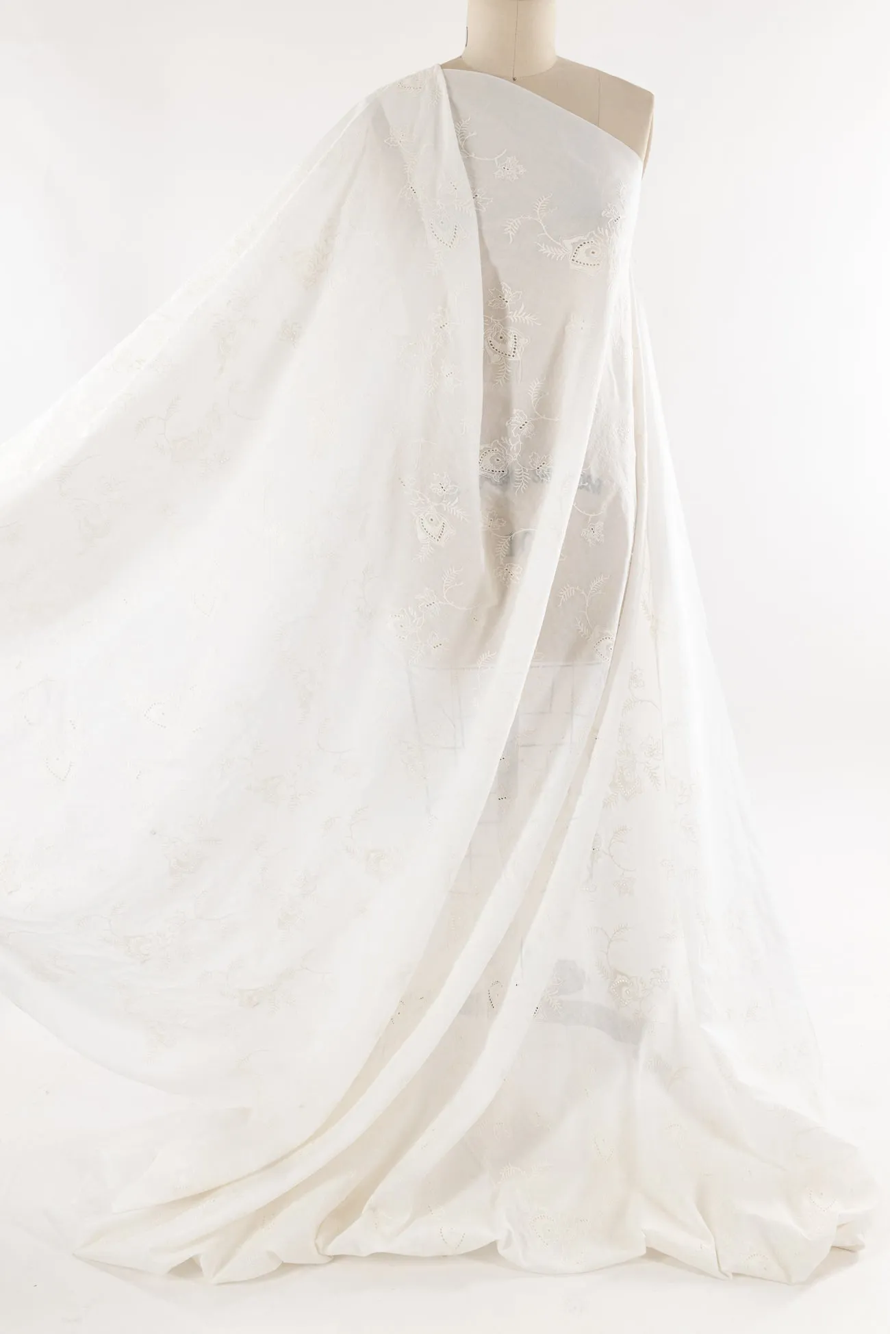 Alabaster Embroidered Cotton Woven