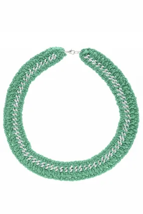 ALBERTO GALLETI ENID Green Woven Necklace