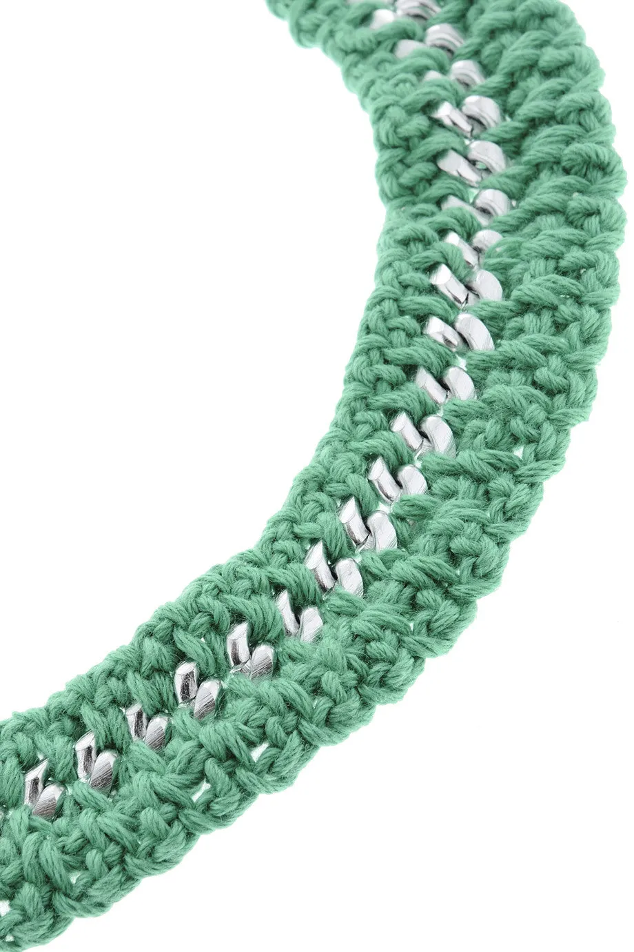 ALBERTO GALLETI ENID Green Woven Necklace