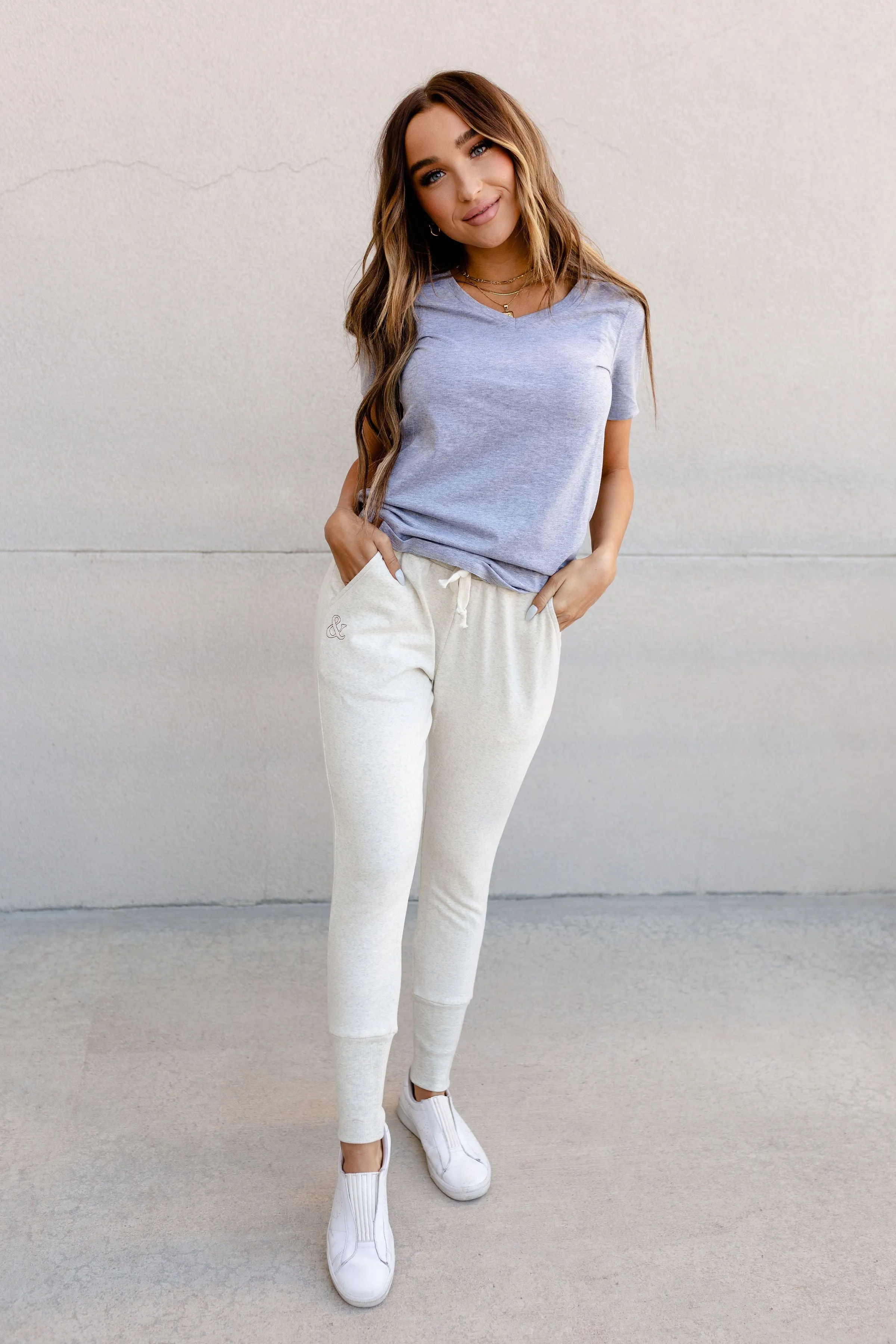 Ampersand Avenue Triple Stretch Joggers - Oatmeal