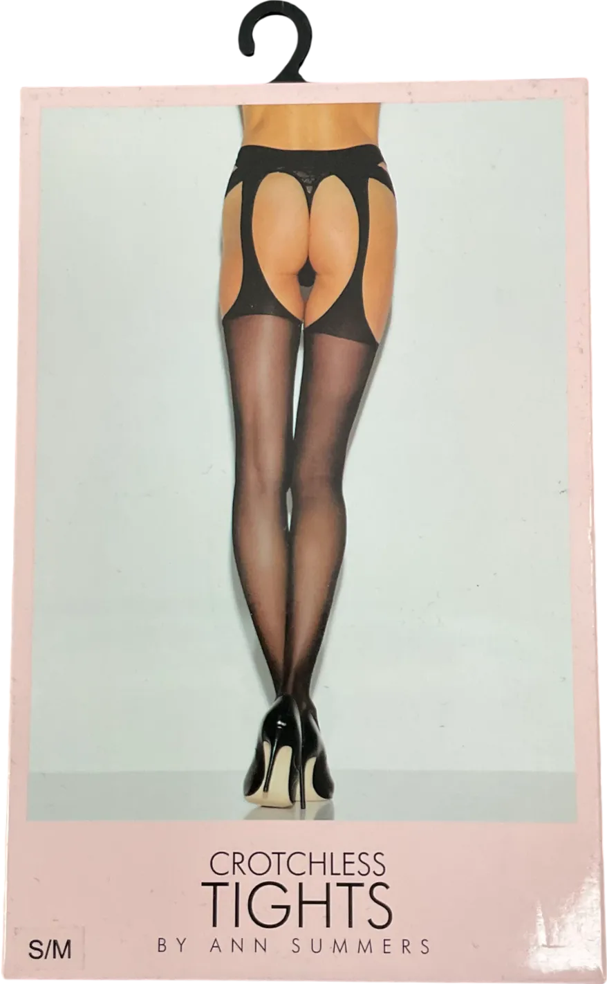 Ann Summers Black Crotchless Tights UK S/M