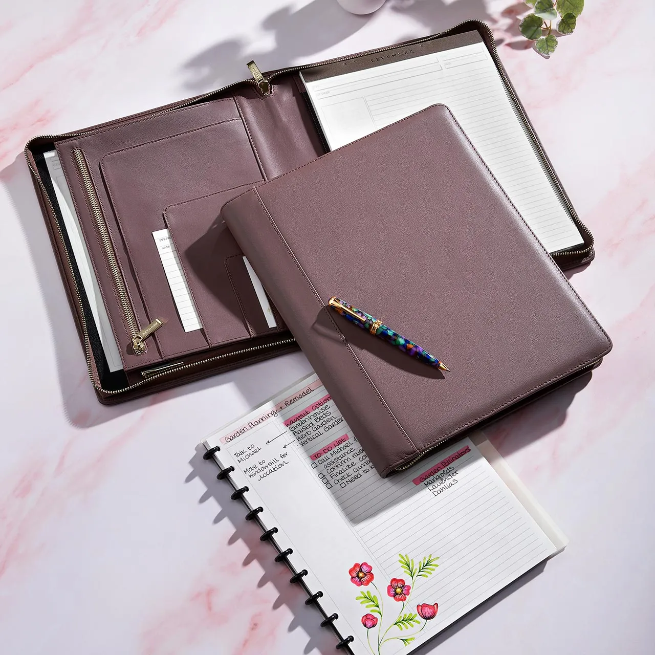 Arcadia Smooth Leather Ambi-Flex Folio