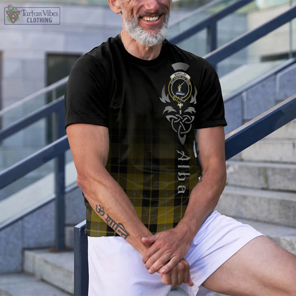 Barclay Dress Tartan T-Shirt Featuring Alba Gu Brath Family Crest Celtic Inspired