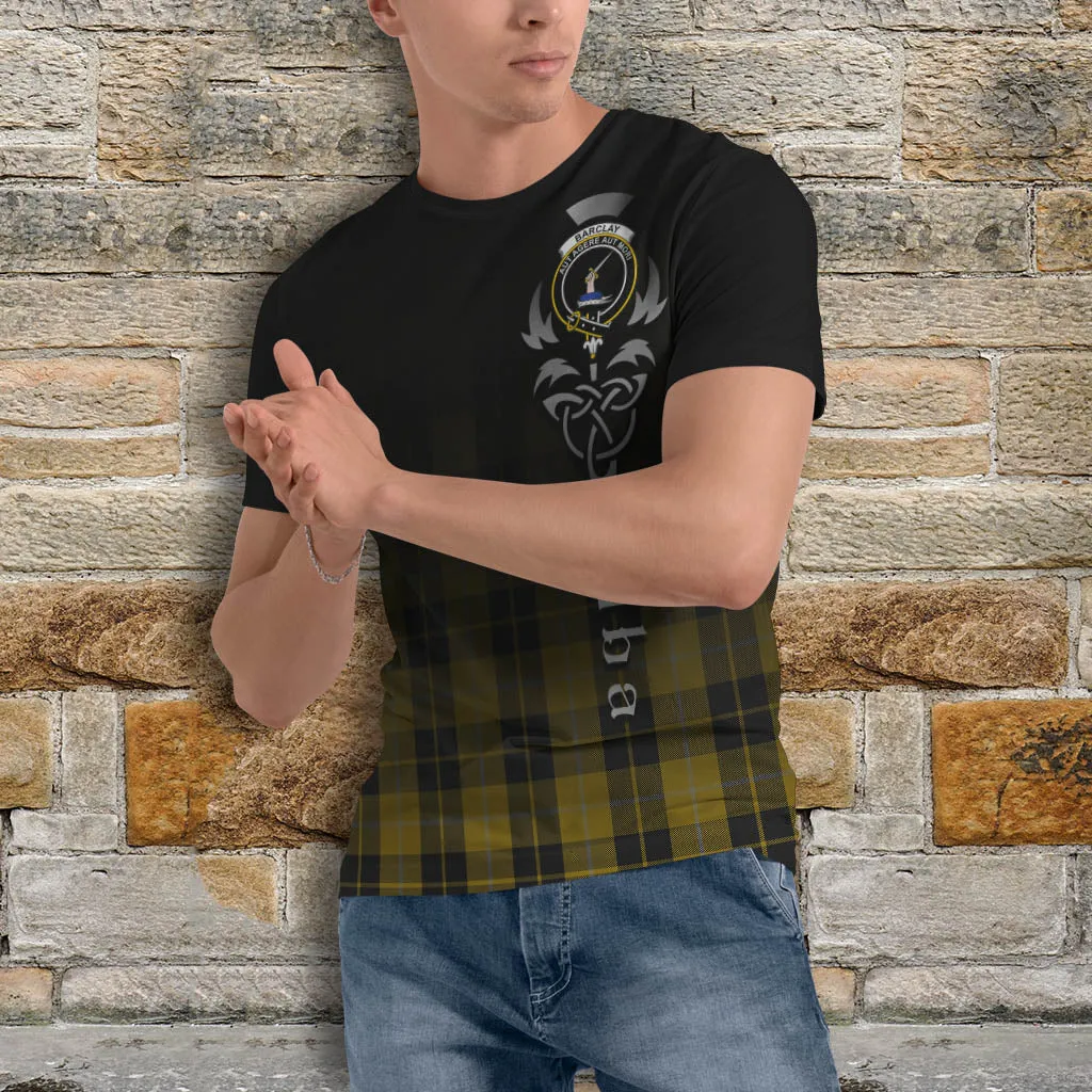 Barclay Dress Tartan T-Shirt Featuring Alba Gu Brath Family Crest Celtic Inspired