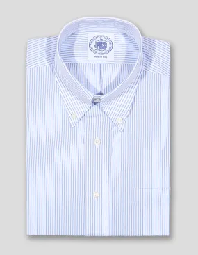 BLUE UNIVERSITY STRIPE DRESS SHIRT