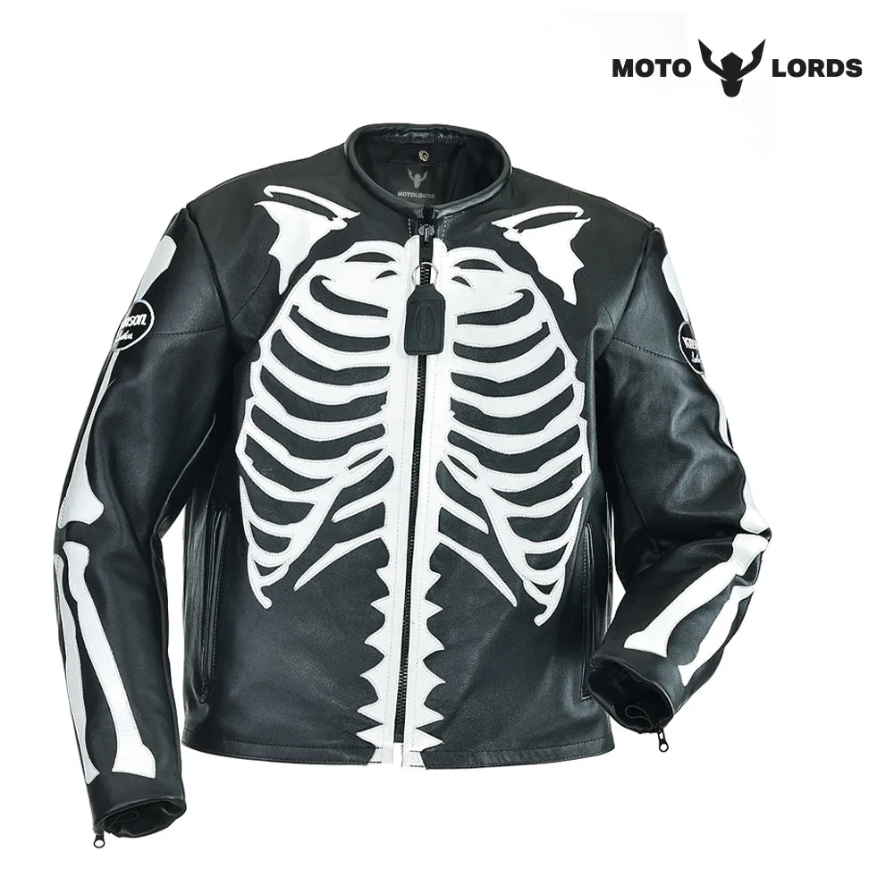 Bones Flat Track Leather Jacket  Handmade