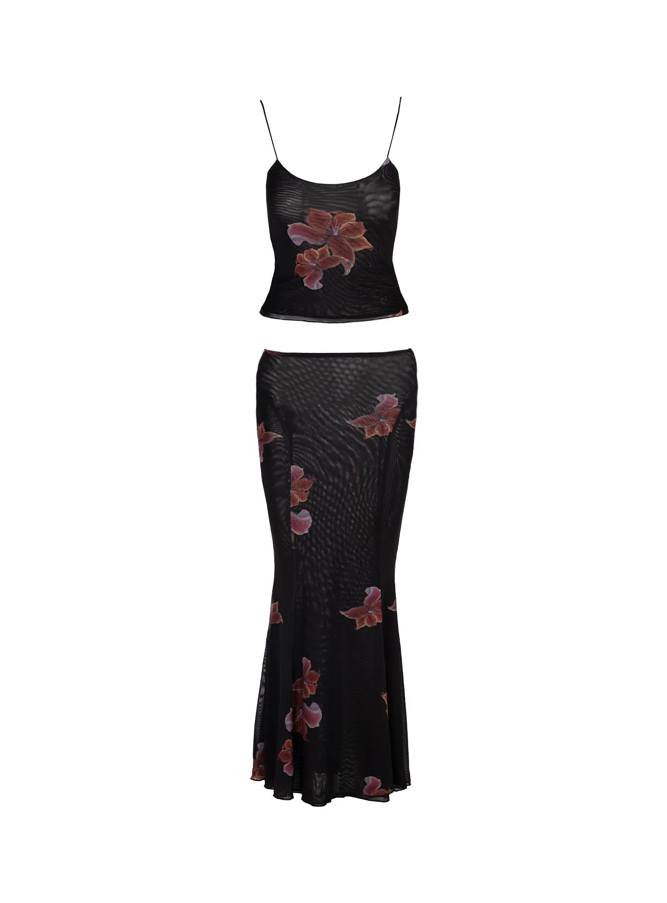 Brookie Mesh Set Black Floral