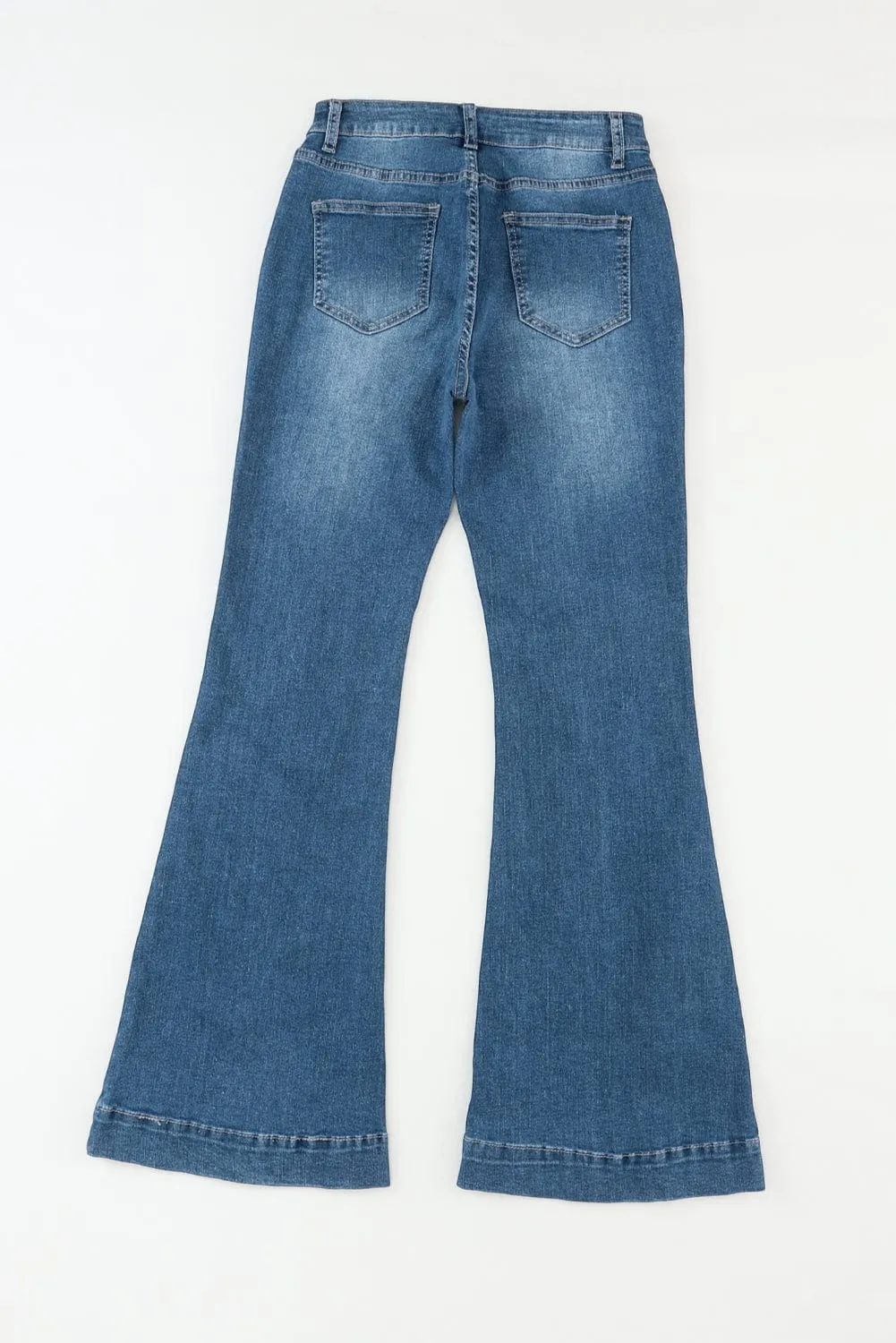 Button Fly Flare Jeans