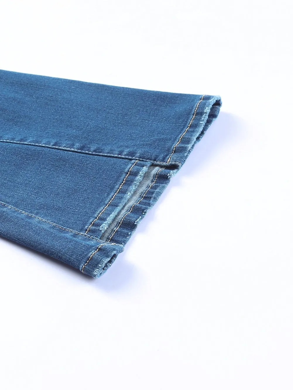 Button Fly Flare Jeans