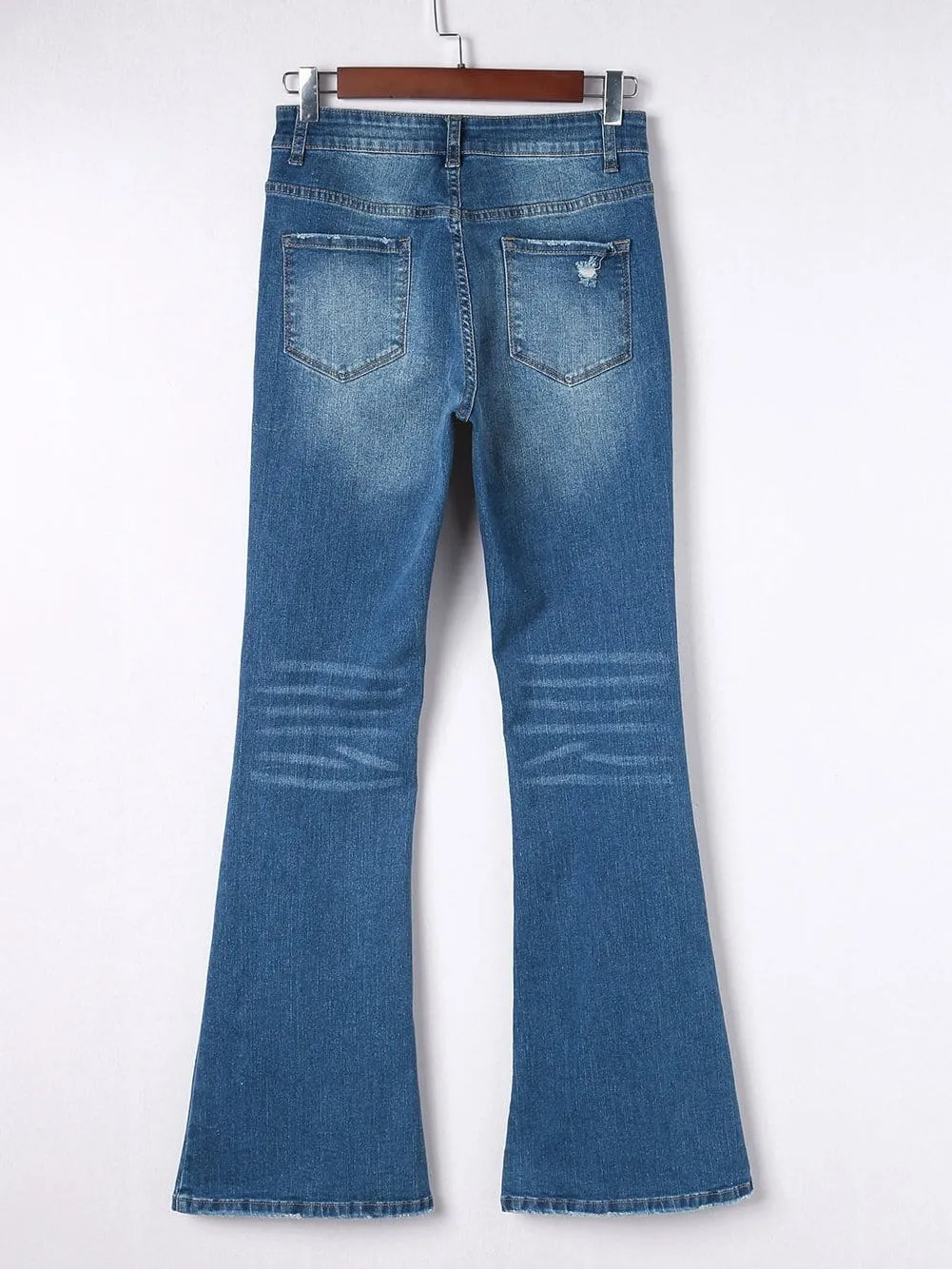 Button Fly Flare Jeans