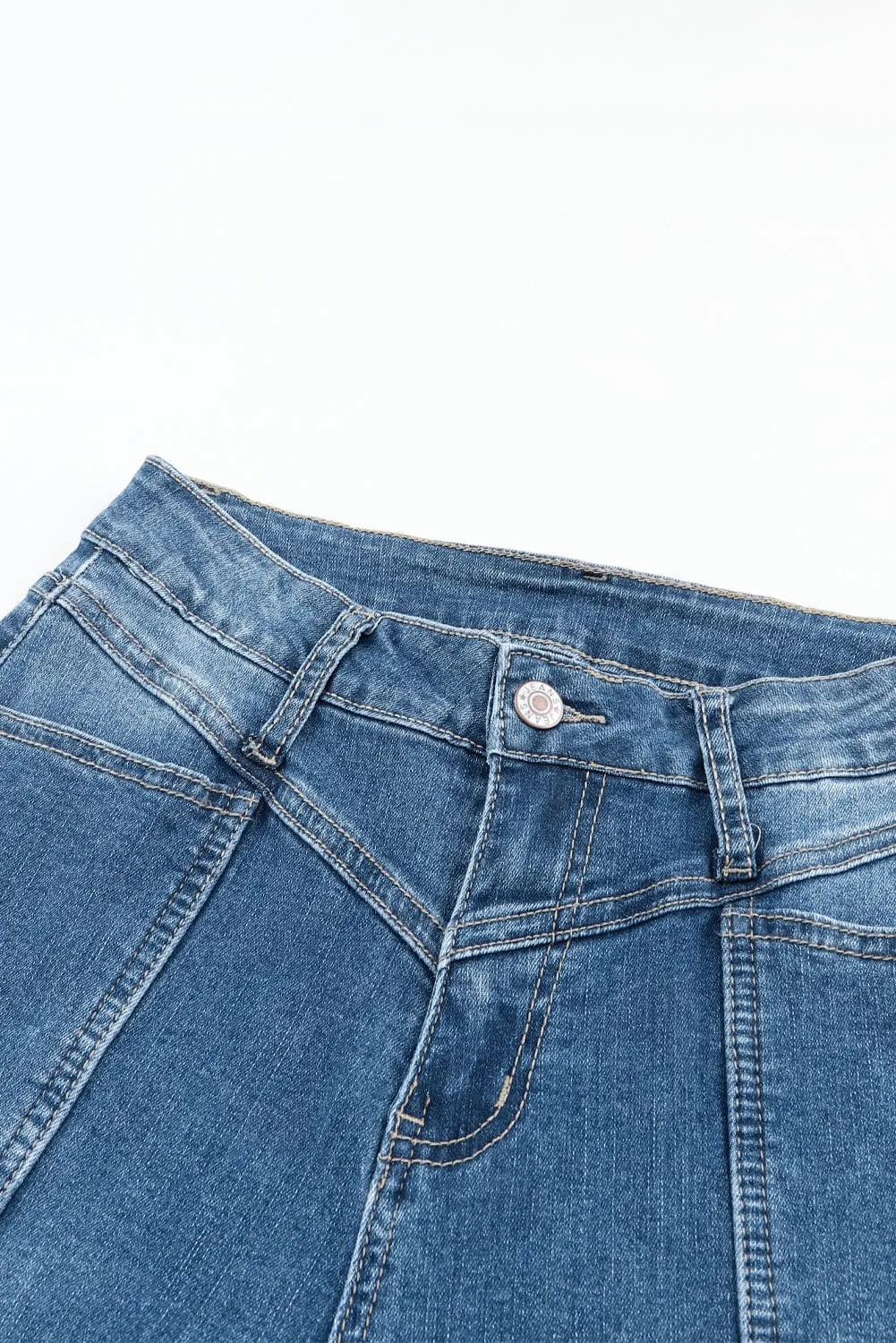 Button Fly Flare Jeans