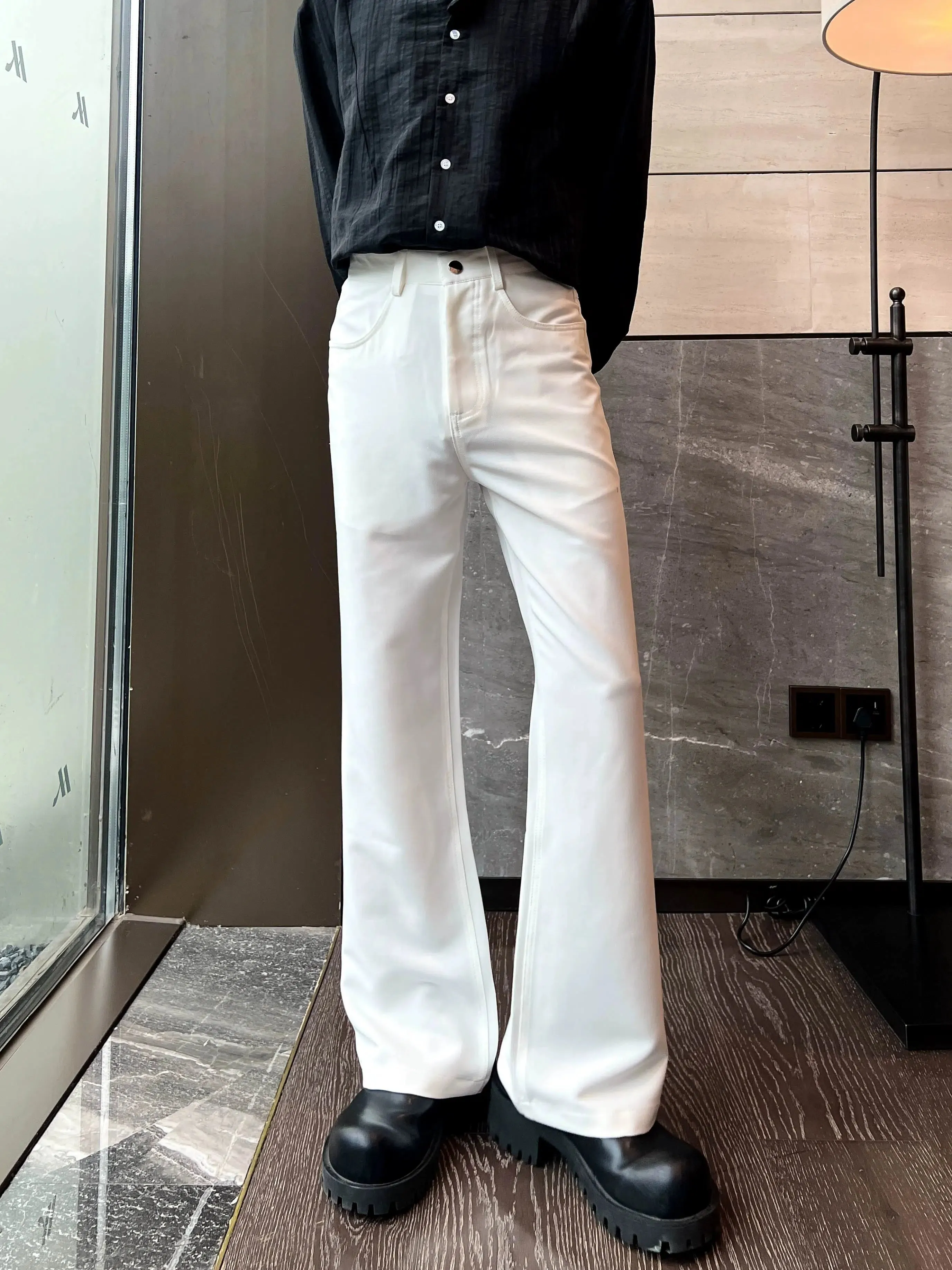 Casual Draped Flared Pants