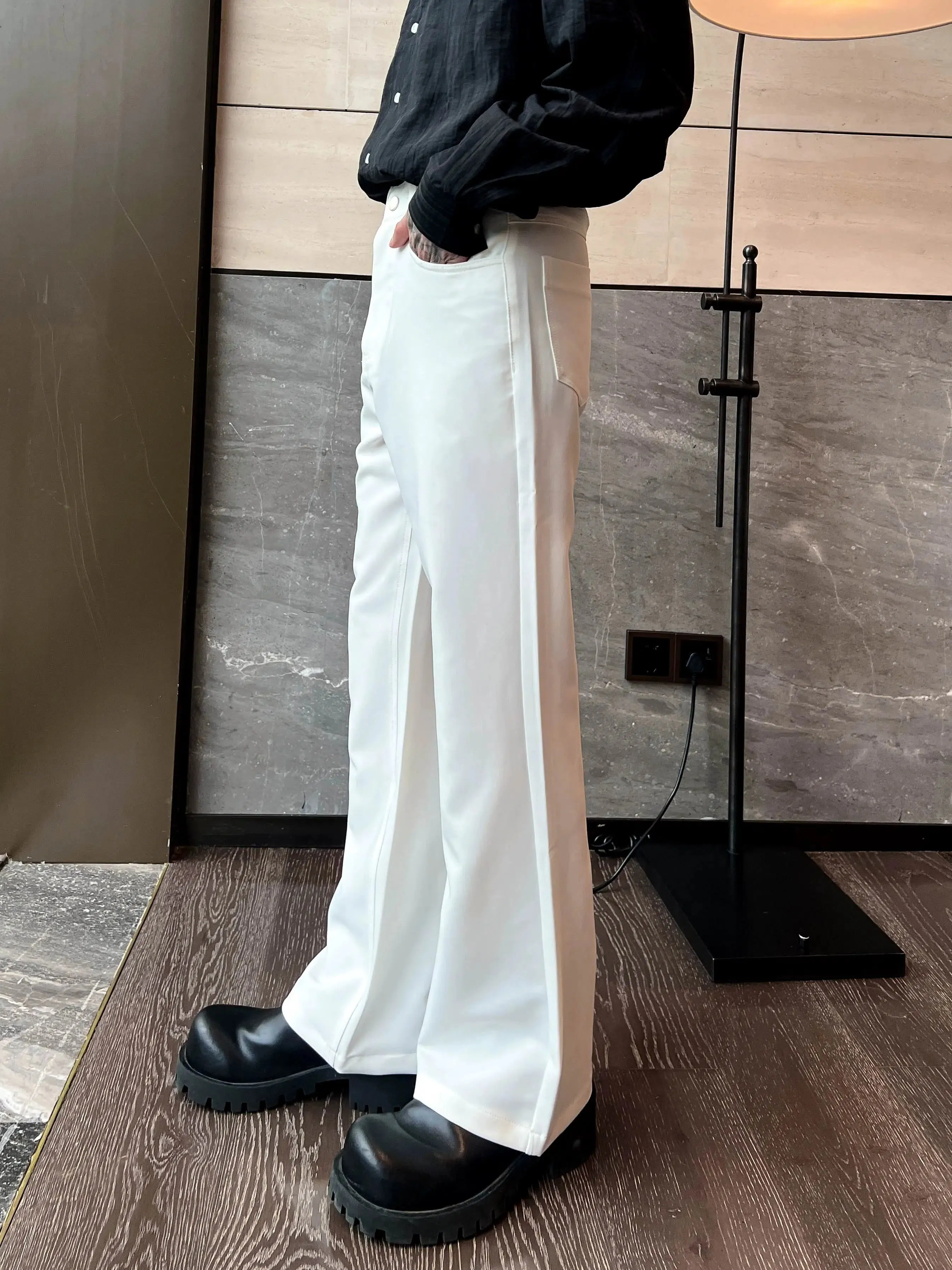 Casual Draped Flared Pants