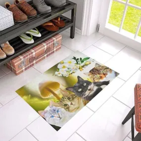 Cat Themed Doormat 24" x 16" - Cat Lover Home Decor