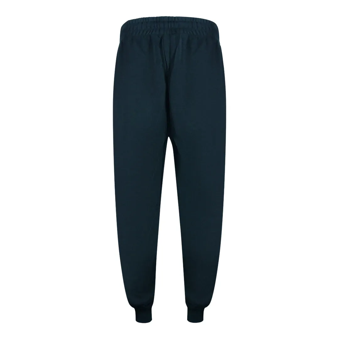 Cavalli Class Bold Red Logo Navy Blue Sweatpants