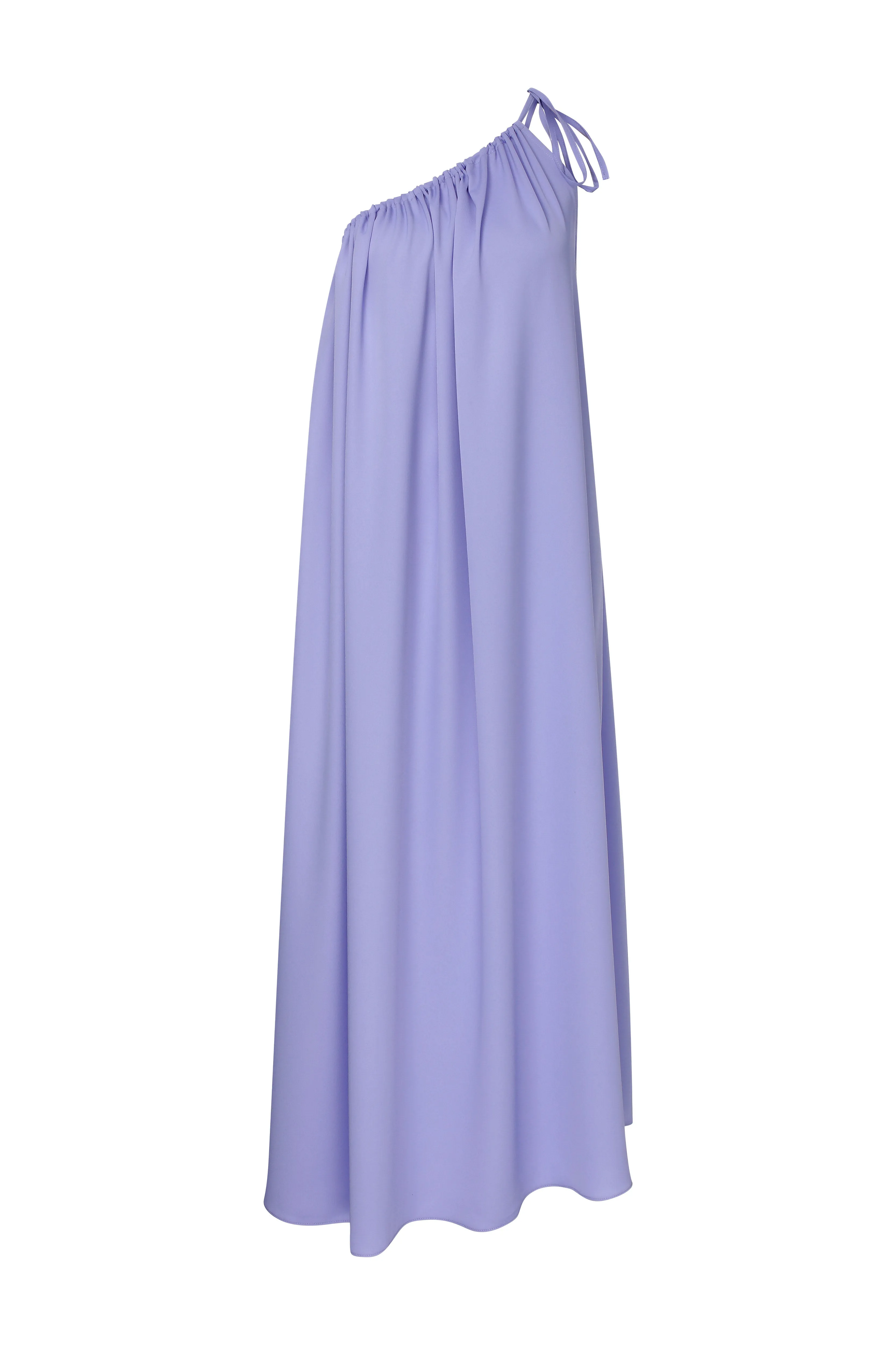 Chrissy One Shoulder Viscose Dress Lilac