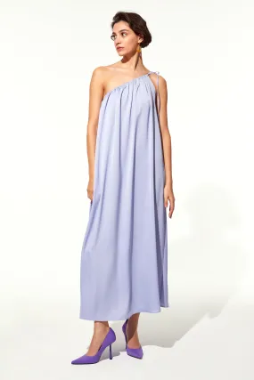 Chrissy One Shoulder Viscose Dress Lilac
