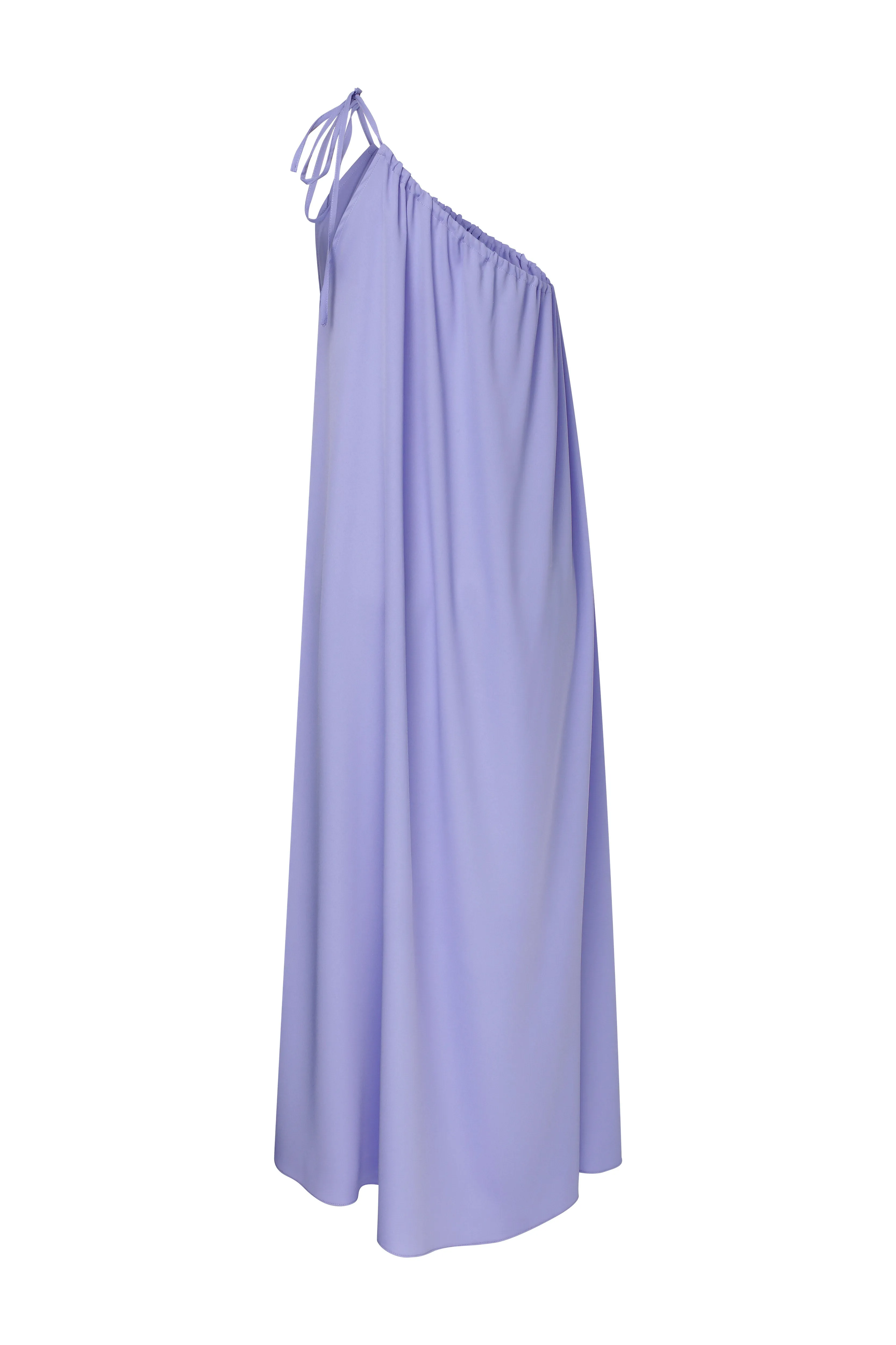 Chrissy One Shoulder Viscose Dress Lilac