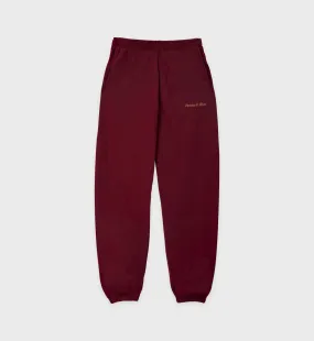 Classic Logo Sweatpant - Burgundy