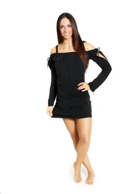 Cold Shoulder Cotton Dress/ Stylish Cotton Dress