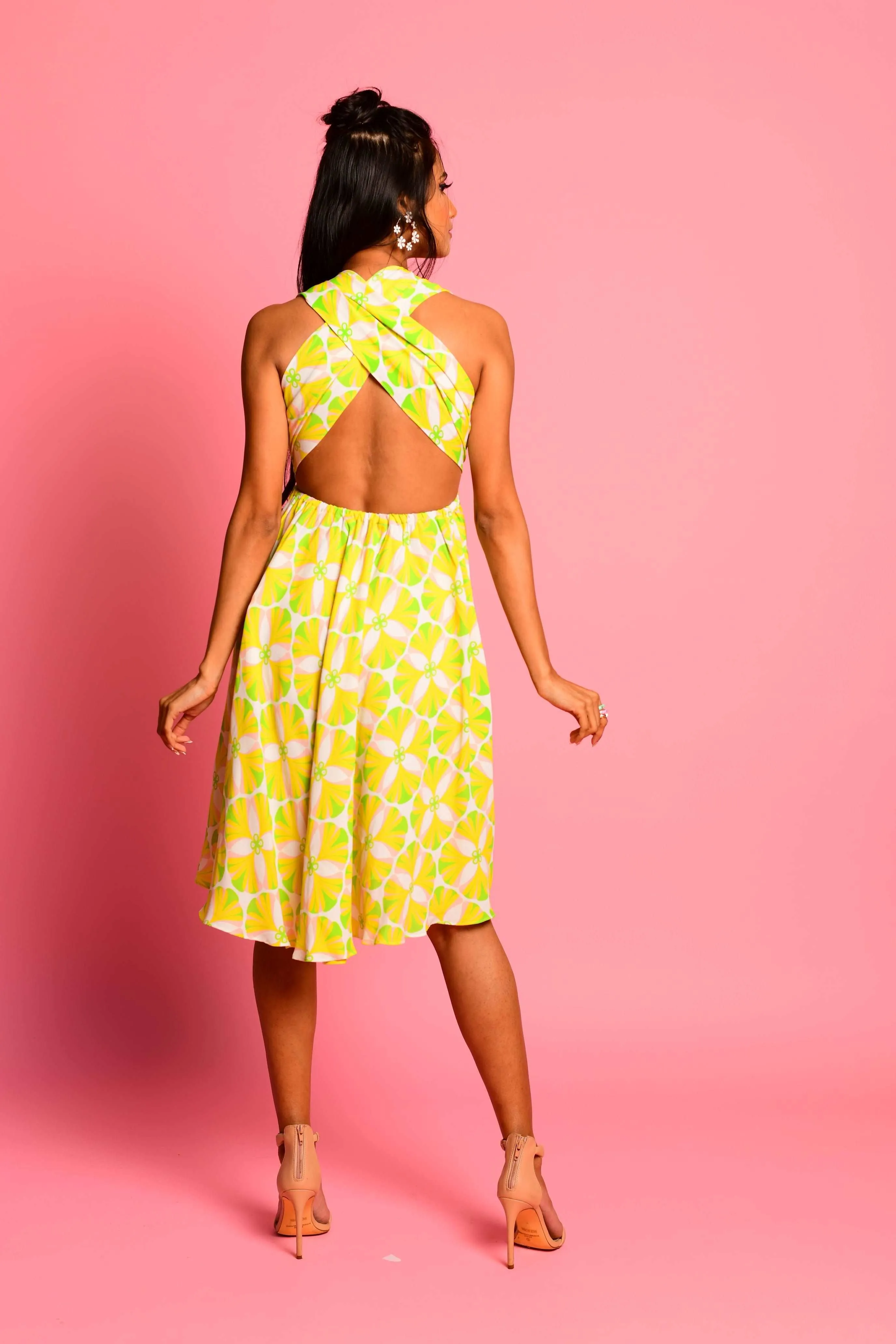 Cross back dress