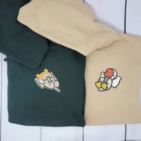 Cute Cat & Goose Couple Hoodies – Adorable Matching Hoodies for Couples