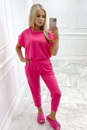 Danni hot pink box top coord