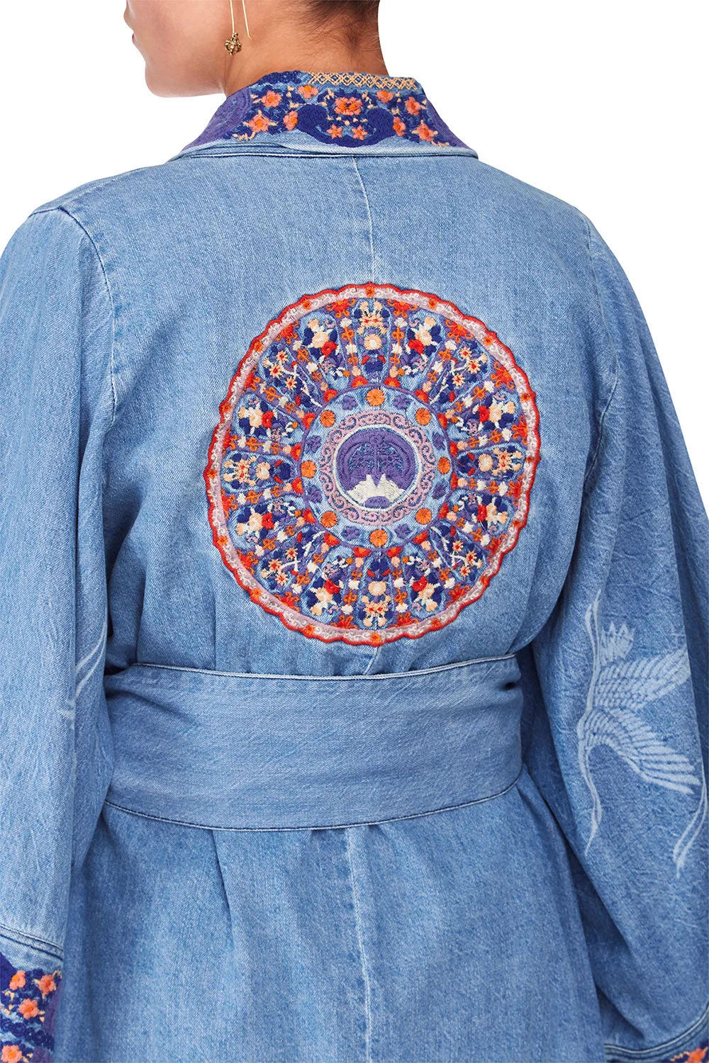 DENIM KIMONO WITH BELT SATURN SISTER