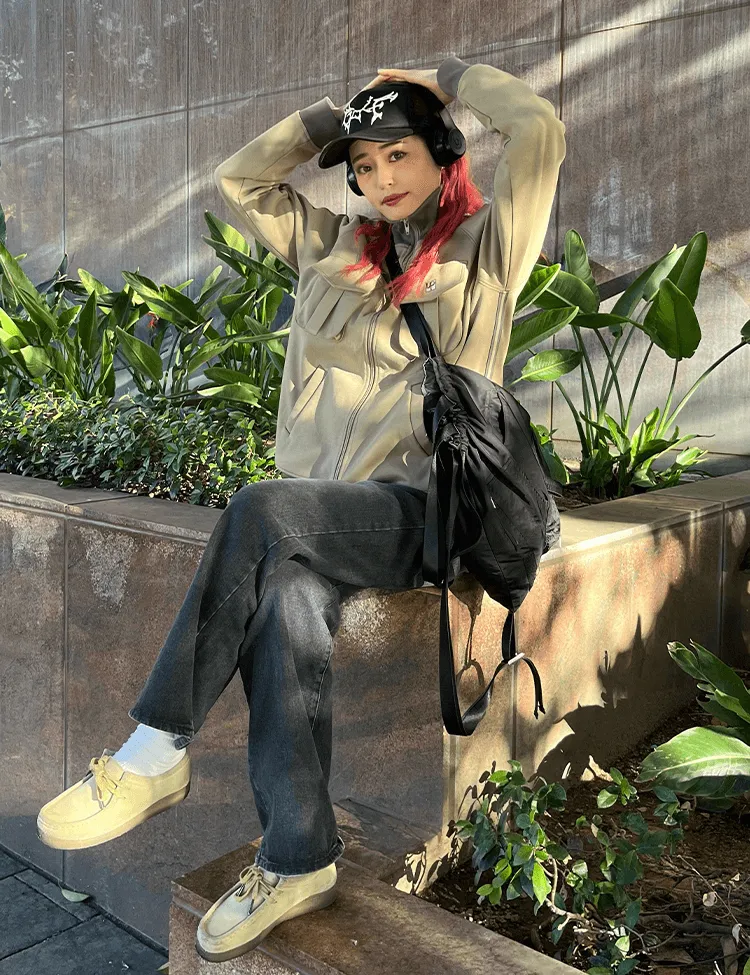 Double pocket track jacket