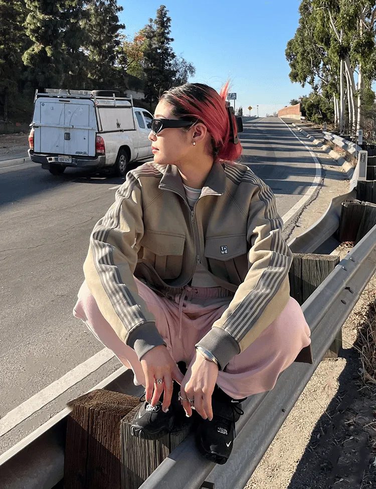 Double pocket track jacket