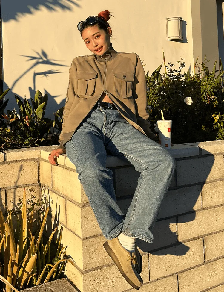 Double pocket track jacket